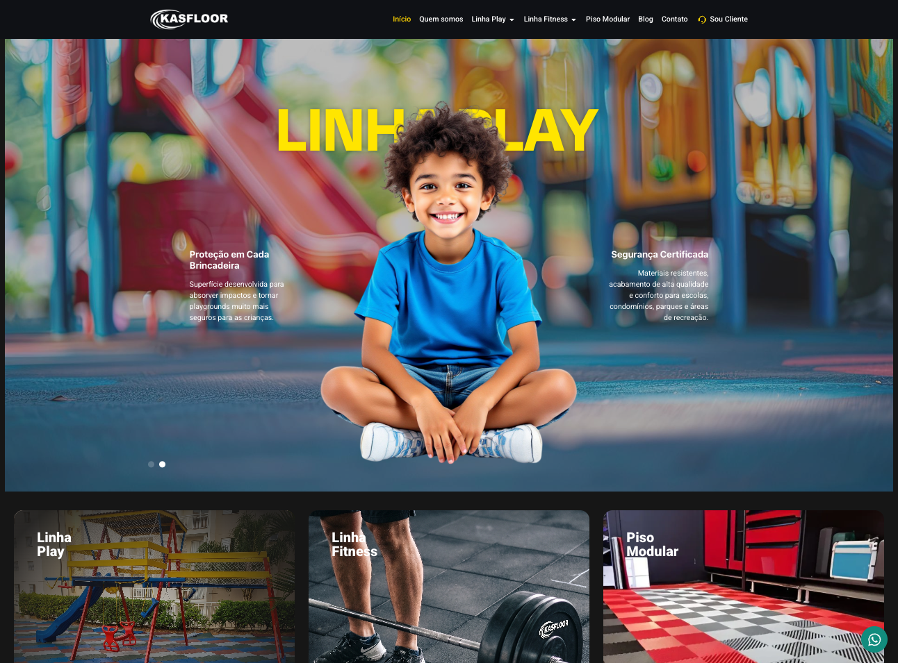 Kasfloor - Site Institucional Linha Fitness