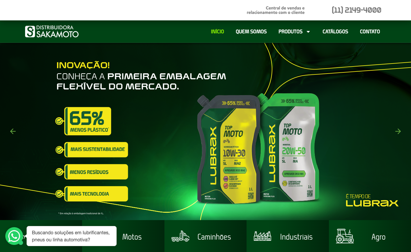 Distribuidora Sakamoto - Site Institucional